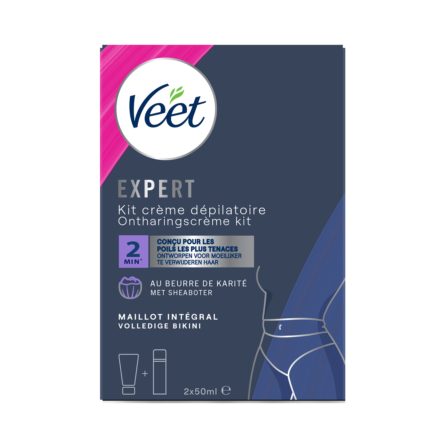 Crème dépilatoire Maillot – Veet Expert 2x50ml | Veet